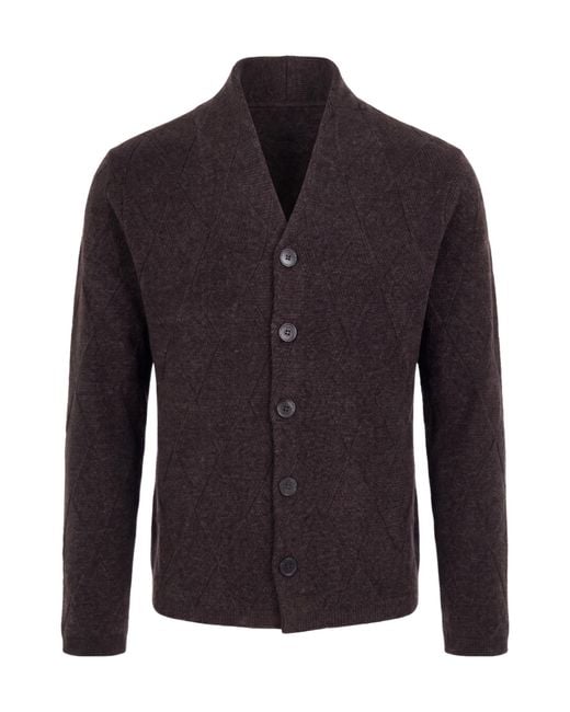 Emporio Armani Blue Blended-Fabric Cardigan for men