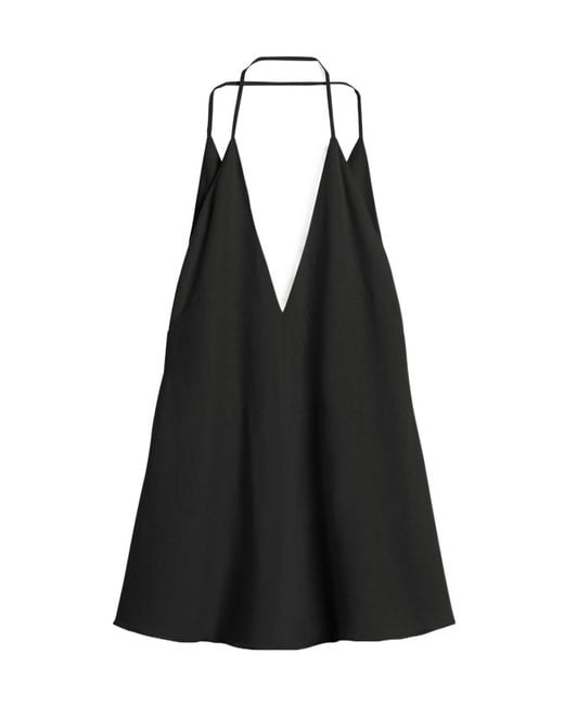 Totême Black Totême Double Halterneck Silk Top