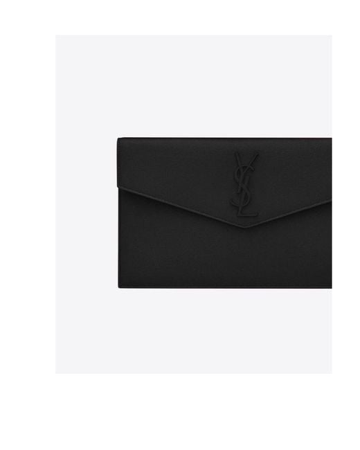 Saint Laurent Black Updown Logo Plaque Pouch
