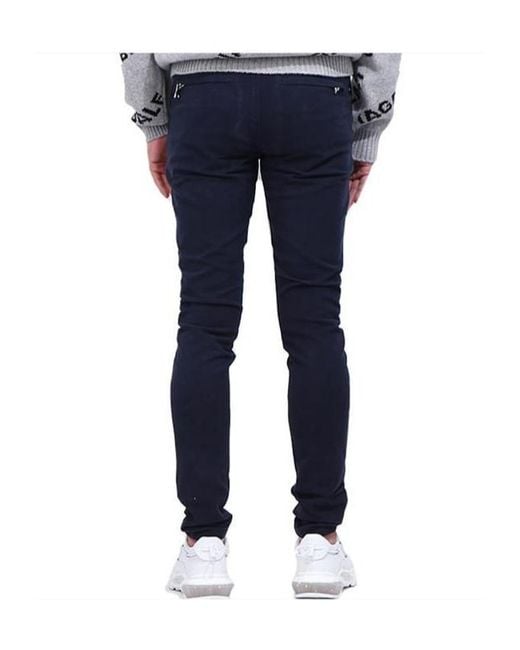Balmain Blue Belt Loops Jeans for men