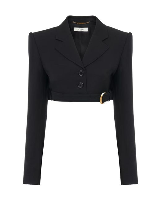 Chloé Black Chloé Cropped Spencer Jacket