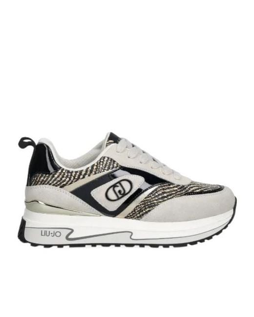 Liu Jo White Logo-Detail Sneakers