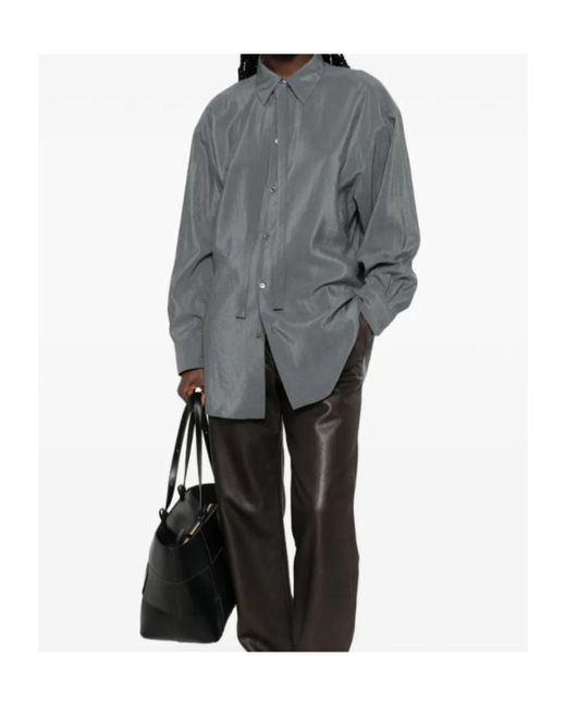 Lemaire Gray Point-Collar Shirt