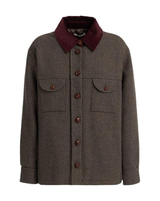 Blazé Milano Brown Buttoned Wool Blend Jacket