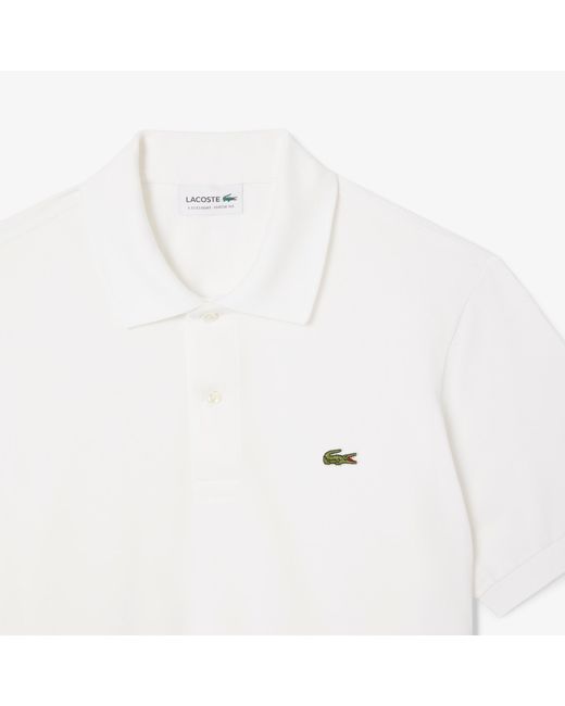 Lacoste White Classic Fit L.12.12 Light Piqué Polo Shirt for men
