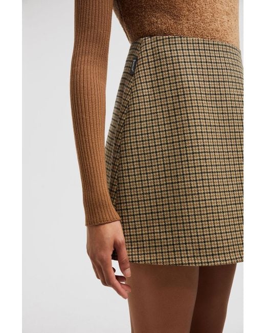 Moncler Natural Checkered Skirt