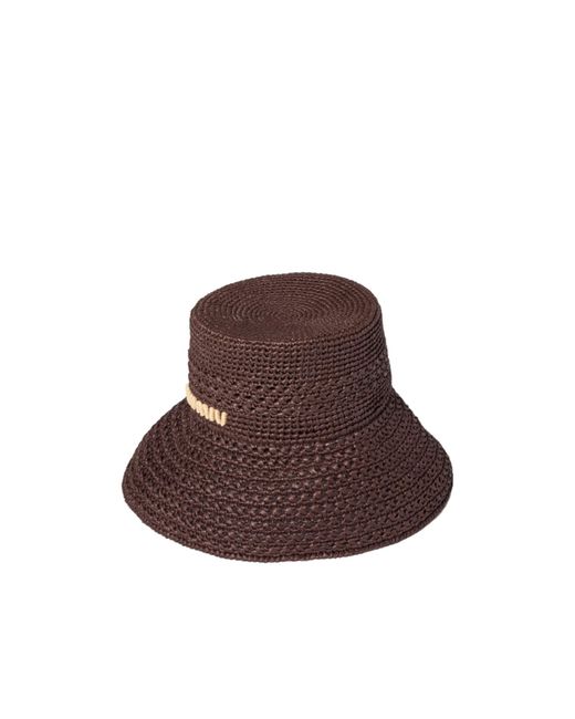 Miu Miu Brown Raffia Hat
