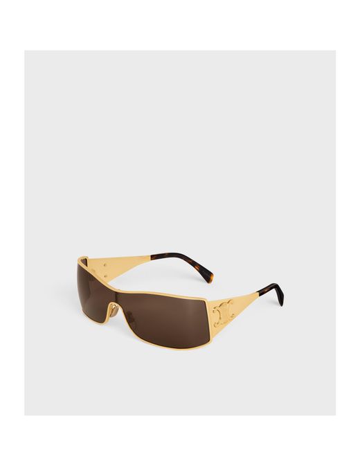 Céline Brown Triomphe Metal Racer Sunglasses