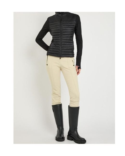 Moncler Blue Quilted Shell And Jersey Jacket