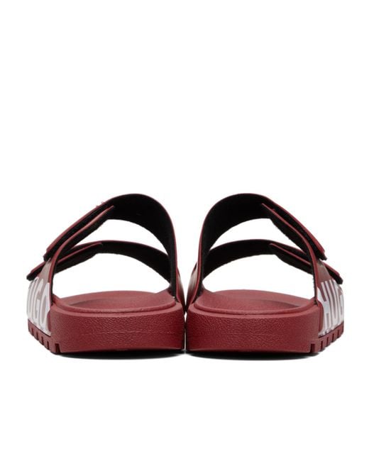 Boss Multicolor Double Buckle Logo Slippers for men