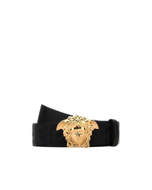 Versace Black Medusa-Motif Belt for men