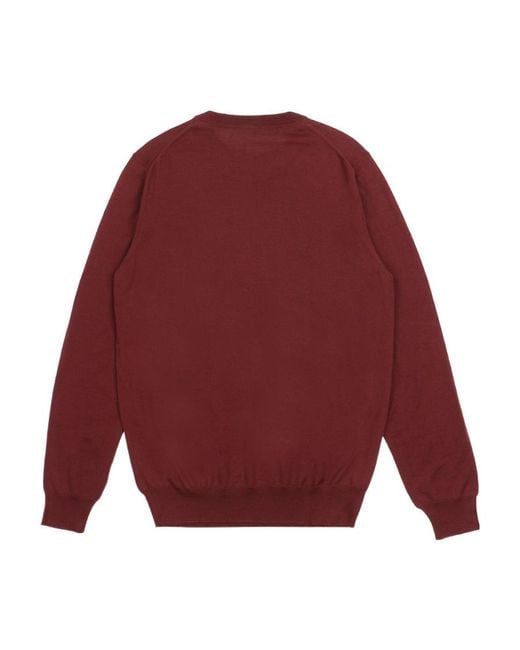 Ferragamo Red Round-Neck Sweater for men