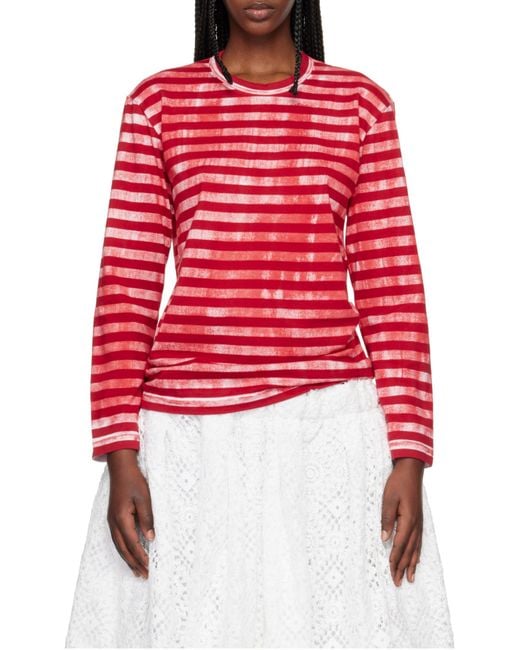 Comme des Garçons Red Striped T-Shirt
