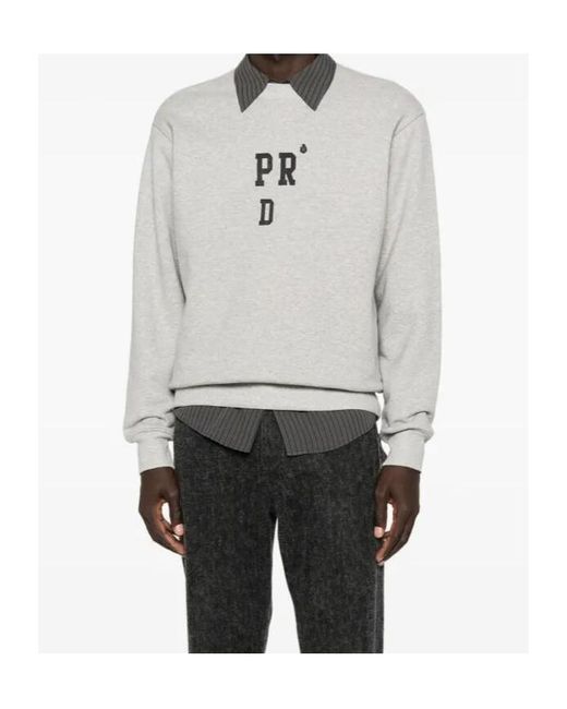 Prada White Logo-Embroidered Sweatshirt for men