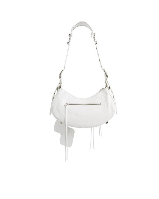 Balenciaga White Le Cagole Small Shoulder Bag