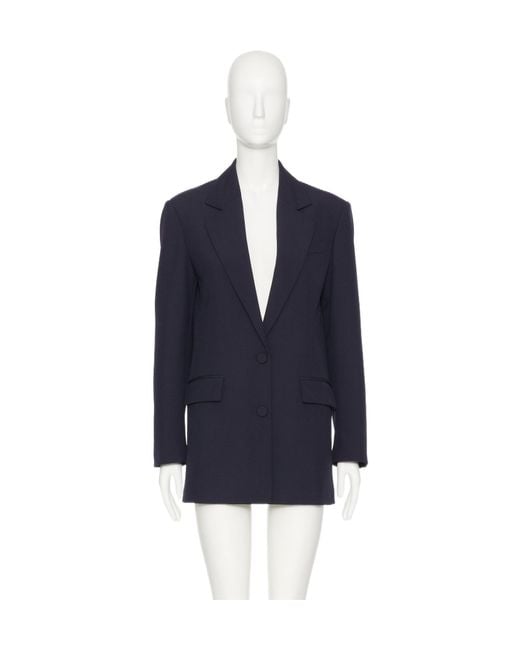 Valentino Blue Long-Sleeved Suit Coat