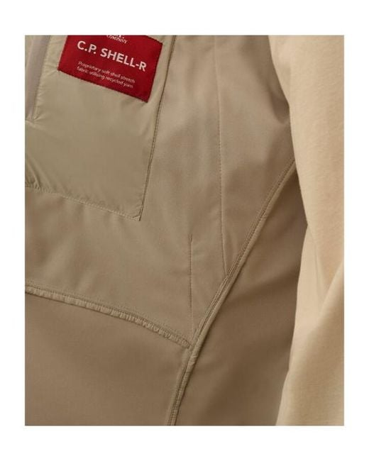 C P Company Brown Goggle Hooded Zip-Up Jacket for men