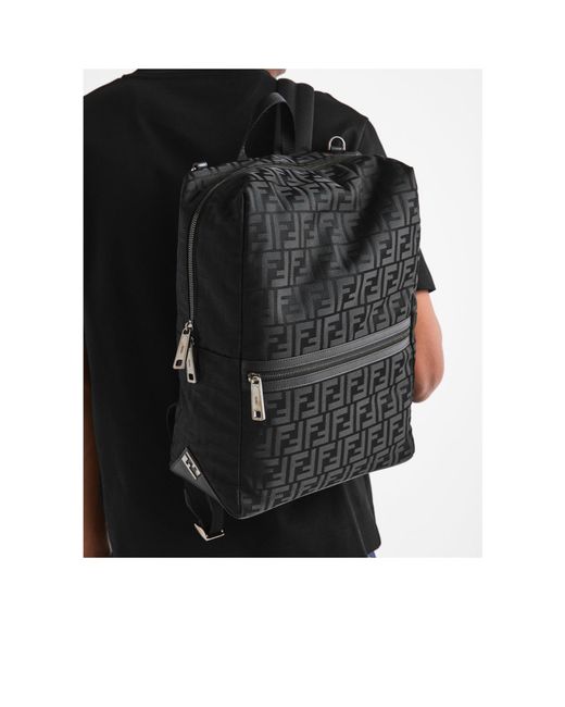 Fendi Black Simple And Durable Backpack for men