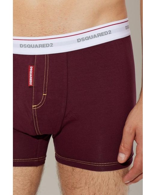 DSquared² Purple Boxer Briefs for men