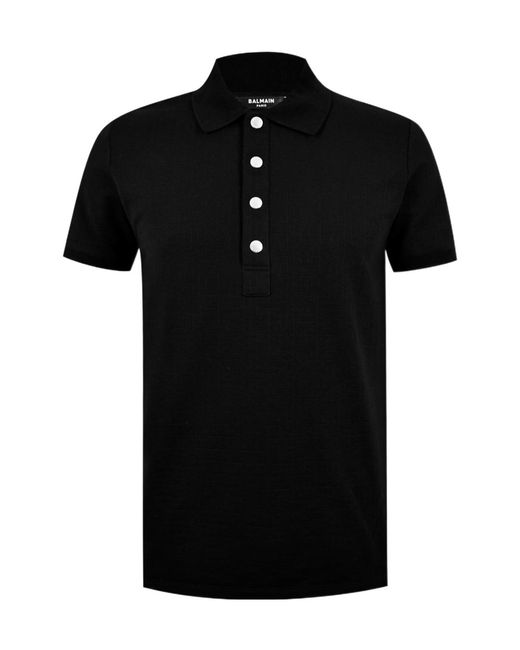 Balmain Black Mono Polo Sn00 for men
