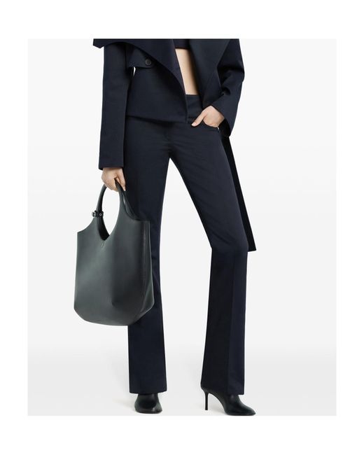 Courreges Blue Belted Flared Pants