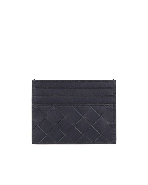 Bottega Veneta Blue Woven Card Holder for men