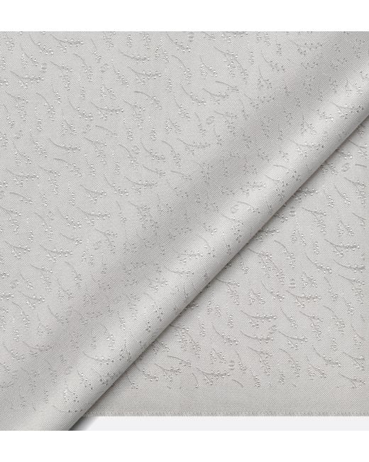 Dior White Cd Icon Lily Of The Valley Pocket Square for men