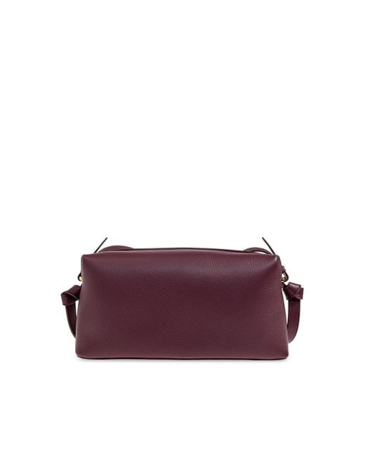 Yuzefi Purple Brioche Knotted-Strap Cross Body Bag
