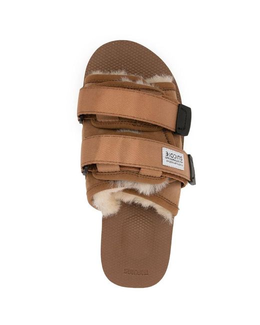 Suicoke Brown Logo Slippers