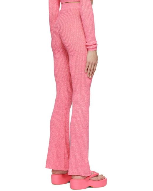 MSGM Pink Logo Sweatpants