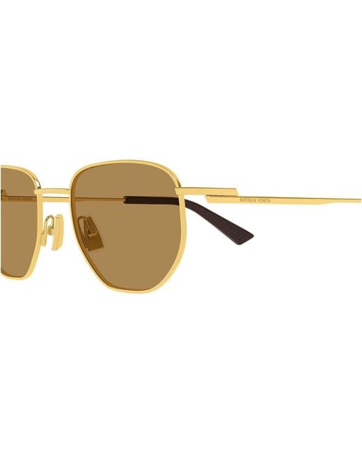 Bottega Veneta Metallic Hexagonal Sunglasses for men