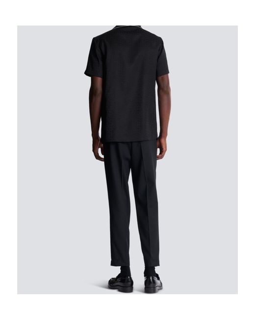 Balmain Black Varsity Pyjama Shirt for men