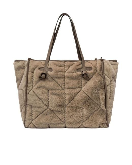 Gianni Chiarini Brown Quilted Handbag