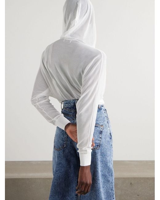 Alaïa White Hooded Jumpsuit