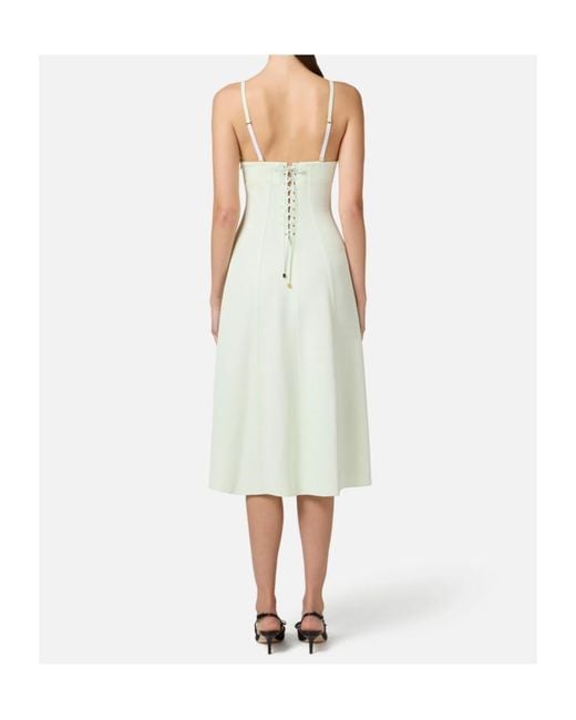 Elisabetta Franchi White Lightweight Crêpe Dress