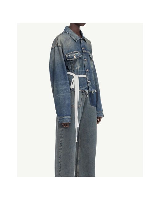 MM6 by Maison Margiela Blue Button-Up Denim Jacket