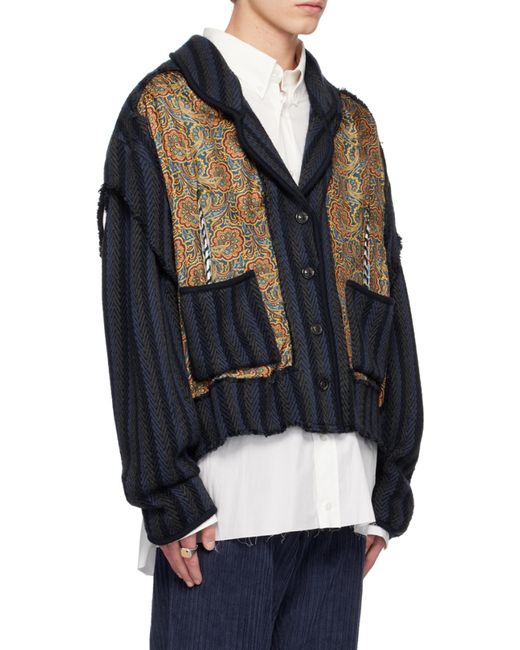 Maison Margiela Black Paisley Poplin Shirt for men