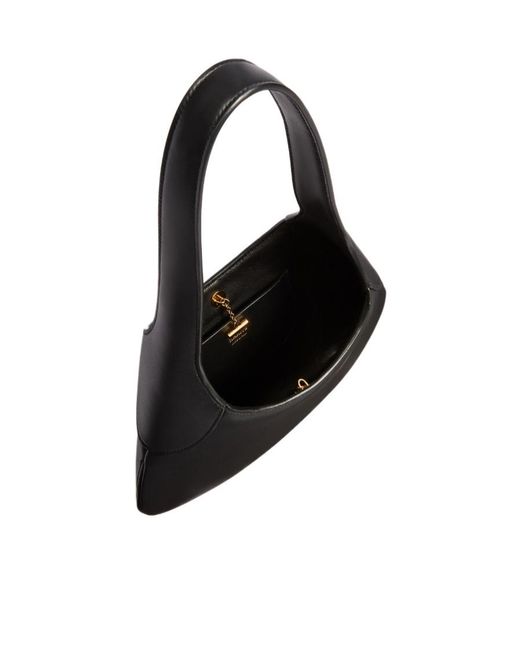 Khaite Black Logo Printed Tote Bag