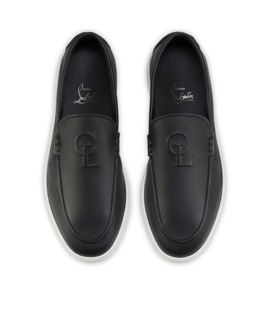 Christian Louboutin Black Round-Toe Loafers for men
