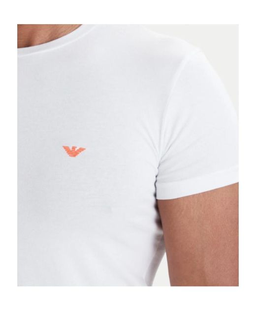 Emporio Armani White Crew Neck T-Shirt for men