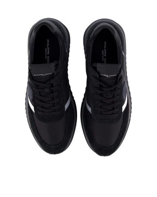 Philippe Model Black Paris Tropez 2.1 Panelled Lace-Up Sneakers for men