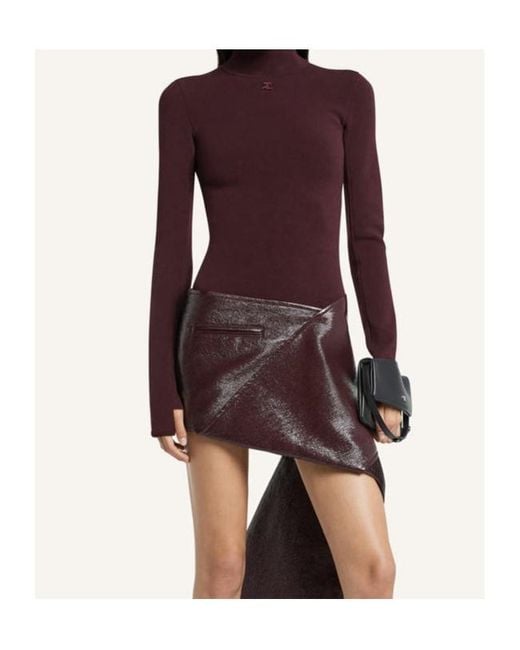 Courreges Purple Courrges Interlock Mockneck Jumper