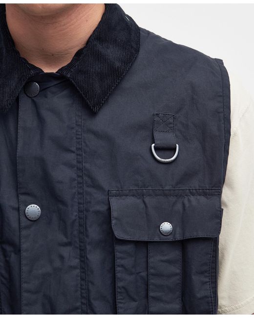 Barbour Blue Sleeveless Vest for men
