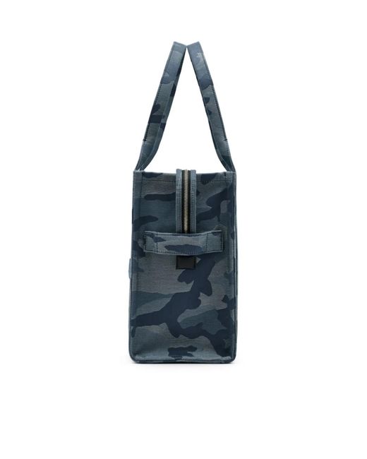 Marc Jacobs Blue The Camo Jacquard Large Tote Bag