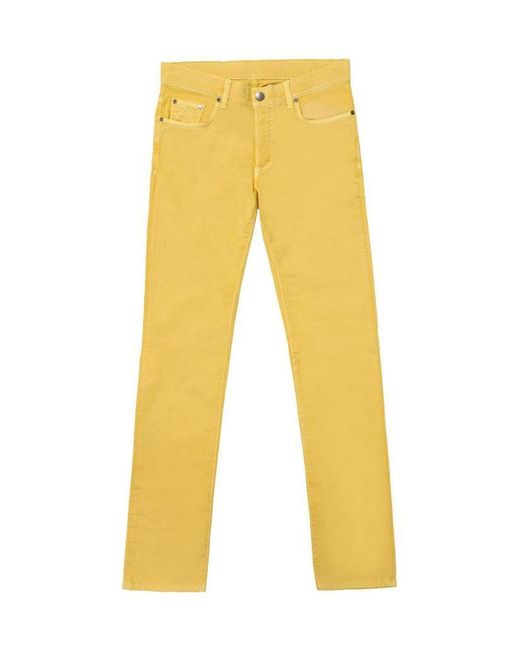 Versace Yellow Logo Straight Jeans for men