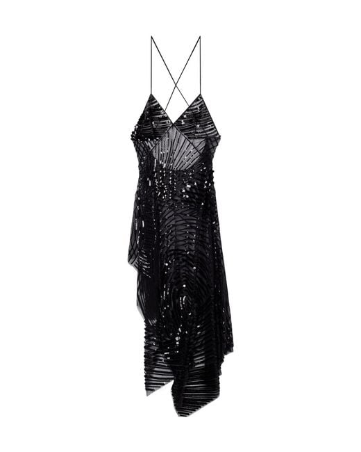 Emilio Pucci Black Embroidered Tulle Dress