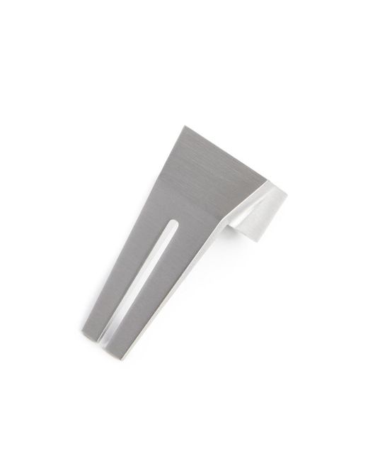 Rick Owens Gray Open Trunk Logo Engraved Ring for men