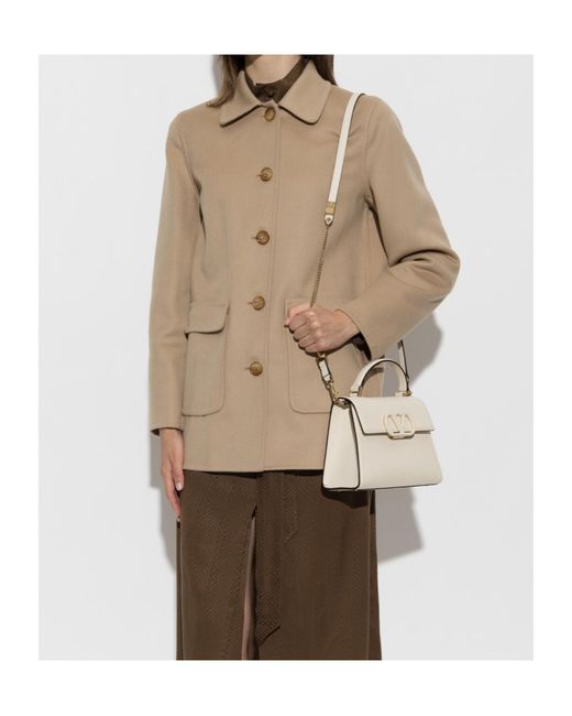 Valentino Natural Collared Long-Sleeved Casual Jacket