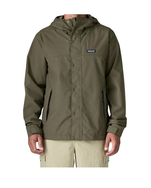 Patagonia Green Regular Fit Rain Jacket For for men