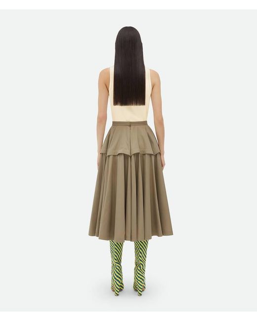 Bottega Veneta Natural Compact A-Line Skirt